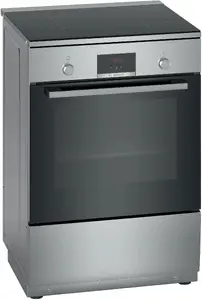 Freestanding induction cooker Bosch Serie 4 HLN39A050U with electric oven 66 L, 4 cooking zones, 3D Hot Air, energy class A, black and grey