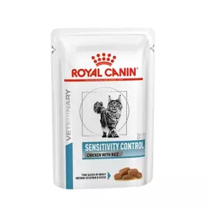 Влажный корм для кошек Royal Canin Sensitivity Control курица с рисом, взрослым, 12 x 85 г, влажность 79,4%