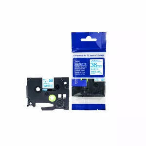 Label tape Brother Tz2-263 — 36 mm blue on white, laminated label cassette