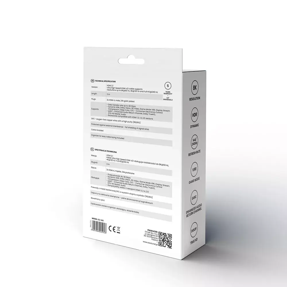 HDMI kabelis Savio CL-143 Photo 5