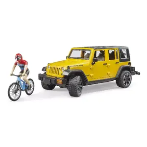 Jeep toy BRUDER 02543 for mountain bike and cyclist theme, ABS, multicolour, from age 4