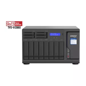 NAS QNAP TVS-h1288X Tower Intel Xeon W-1250 16GB DDR4 0TB QuTS hero Black