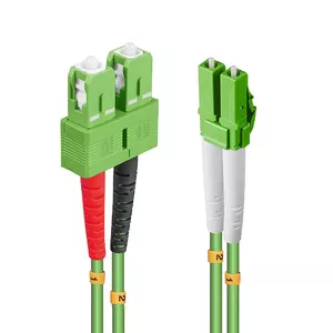 Lindy 46322 optisko šķiedru kabelis 3 m 2x LC 2x SC OM5 Zaļš