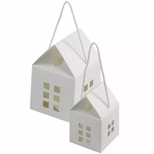 PaperSeal Gift Box 150-03729, House-shaped 120×120×110 mm, White