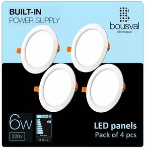 Round LED Panel 6W 4000K by bousval-electrique, model DWN-6NW-SET-4