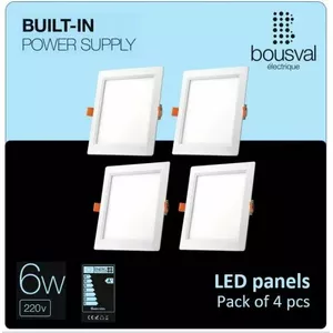 LED panel set 4 pcs bousval-electrique DWNS-6WW-SET-4 6W 3000K