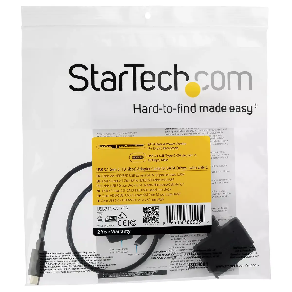 StarTech.com USB31CSAT3CB laptop dock/port replicator USB31CSAT3CB Photo 4