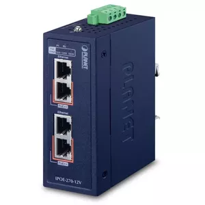 PLANET IPOE-270-12V network switch Power over Ethernet (PoE) Blue