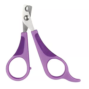 Pet grooming scissors Trixie 6285, stainless steel blades, rounded tips, right-handed, 80 mm, anti-slip grip, assorted colours