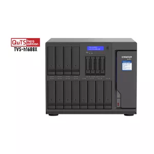 NAS QNAP TVS-h1688X Tower Intel Xeon W-1250 32GB DDR4 0TB QuTS hero Black