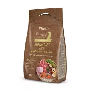 FITMIN Purity dog Rice Semimoist Rabbit & Lamb 4 kg Pieaudzis suns Jēra gaļa, Trusis, Rīsi