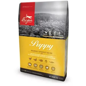 Dry Dog Food Orijen Puppy 6 kg — Chicken, Fish, Turkey, 38% Protein, 20% Fat, for Junior Dogs