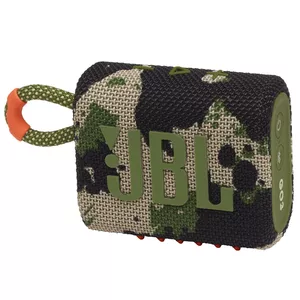 JBL Go 3: Portable Speaker with Bluetooth, Built-in Battery, Waterproof and Dustproof Feature - Squad, Camouflage