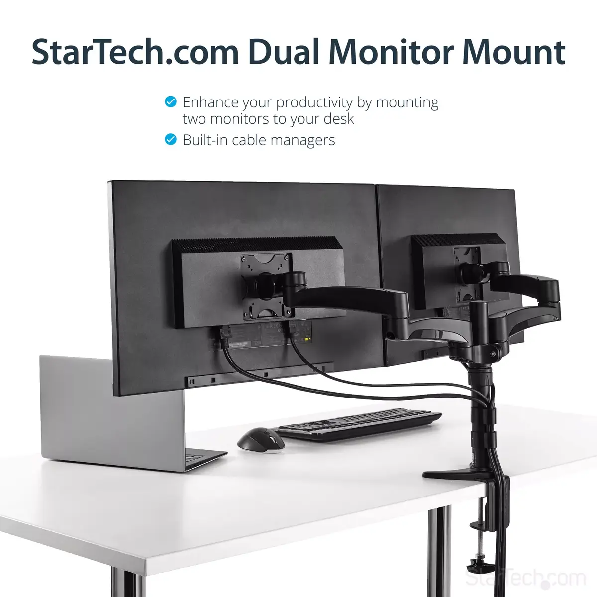 StarTech ARMDUAL dual articulating monitor arm Photo 10