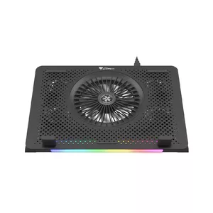 Laptop cooling pad NATEC GENESIS Oxid 450 — for 15.6" (39.6 cm), 5 fans 2400 RPM, USB-powered, aluminium & polypropylene, black