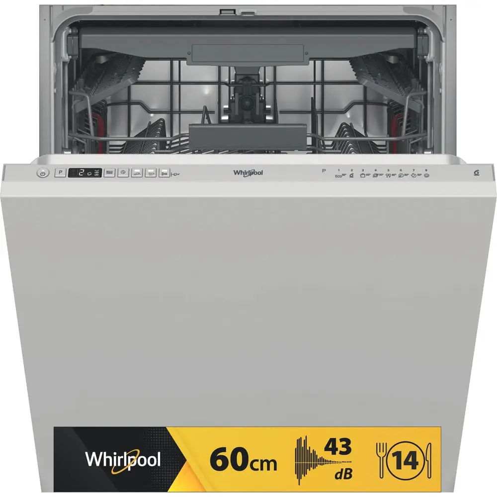 Pilnībā iebūvējamā trauku mazgājamā mašīna Whirlpool