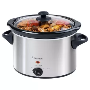 Bestron ASC350 slow cooker 3.5 L 180 W Black, Stainless steel