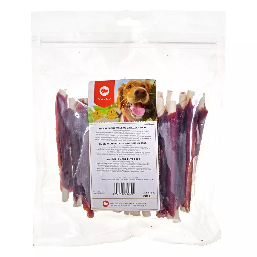 Suņu našķis MACED Duck Skewer 500