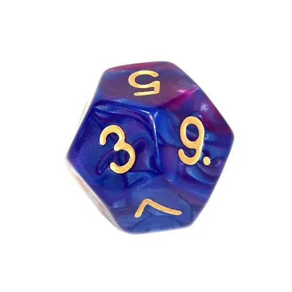 Rebel RPG divkrāsu kauliņu komplekts - tumši zils un violets Photo 3