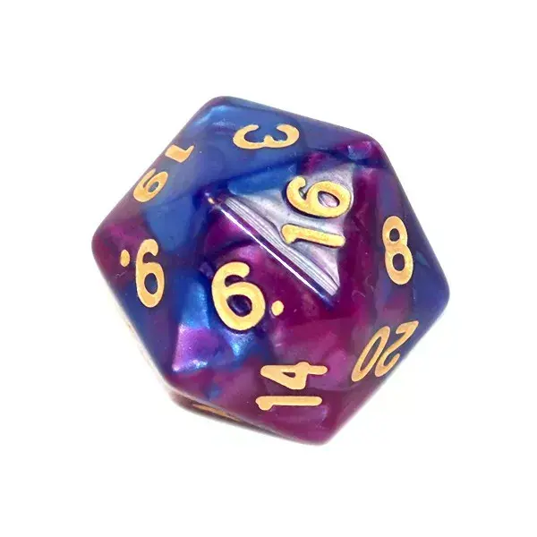 Rebel RPG divkrāsu kauliņu komplekts - tumši zils un violets Photo 4