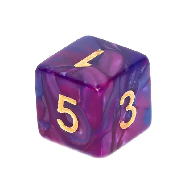 Rebel RPG divkrāsu kauliņu komplekts - tumši zils un violets Photo 7