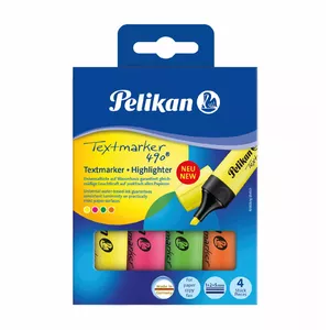 Marķieris Pelikan Textmarker 490 4 gab. Zaļš Oranžs Rozā Dzeltena