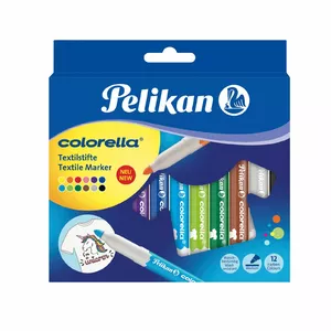 Permanent marker Pelikan Colorella Textile Multicolour 12 pcs