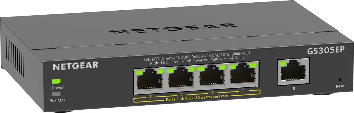 NETGEAR GS305EP pārvaldāms L2/L3 Gigabit Ethernet