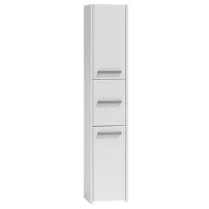Шкаф для ванной top e shop S33 BIEL — напольный, белый, 6 полок, 300×300×1700 мм