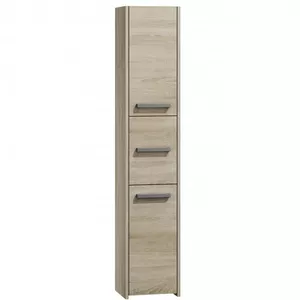Шкаф для ванной top e shop S33 SONOMA — каркас дуб, напольный, 6 полок, 300×300×1700 мм