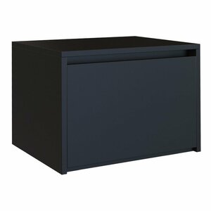 Topeshop K1 CZERŃ nightstand/bedside table 1 drawer(s) Black