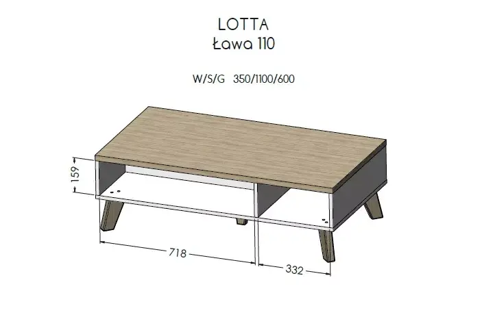 Журнальный стол cama meble LOTTA 110 Photo 4
