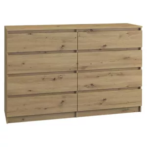 Комод top e shop M8 140 ARTISAN — Дуб, 8 ящиков, 1380×400×970 мм, ДСП