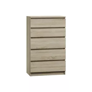 Комод top e shop M5 SONOMA — 5 ящиков, цвет дуб, 700×400×1120 мм, ДСП