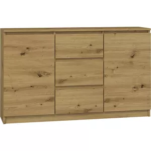 Комод Top e Shop 2D3S ARTISAN, дуб, 3 ящика, 1200×400×970 мм, ДСП