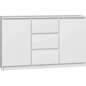Комод top e shop Topeshop 2D3S BIEL, белый, 1200×400×970 мм, ДСП, 3 ящика