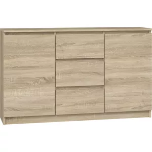 Комод top e shop KOMODA 2D3S DĄB SONOMA — 3 ящика, ДСП, 1200×400×970 мм