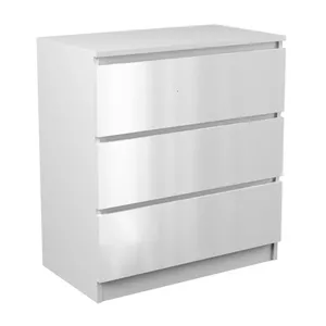 Комод Top e Shop M3 BIEL POŁYSK — 3 ящика, белый, 700×400×770 мм, ДСП
