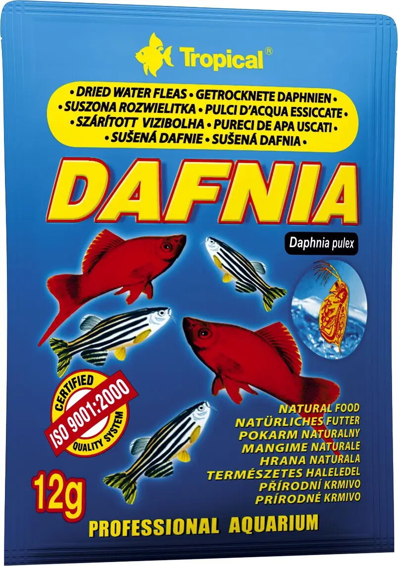 Sausais zivju barība Tropical Dafnia naturalna