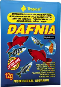 Dried fish food Tropical Dafnia naturalna 12 g – dried daphnia flakes for aquarium fish