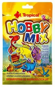 Универсальный корм для рыб Tropical Hobby Mix 12 г — смесь хлопьев и гранул для аквариумных рыб