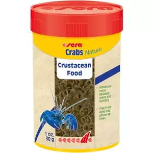 Сухой корм для рыб sera Crabs Nature — хрустящие гранулы для аквариумных крабов и рыб, 0.03 кг (0.1 л)