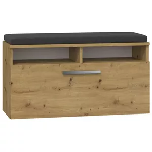 Закрытый обувной шкаф Top e Shop RIVA SZAFKA ARTISAN, дуб, ДСП, Ш 850 мм, В 460 мм, толщина каркаса 16 мм