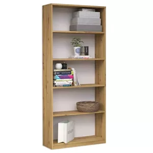 Офисный шкаф-стеллаж top e shop R60 ARTISAN, дуб, 5 полок, 600×300×1820 мм