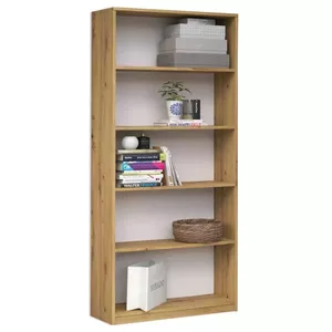 Книжный шкаф Top e Shop R80 ARTISAN — дуб, 5 полок, каркас из ДСП, 800×300×1820 мм