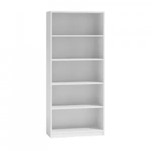 Офисный шкаф-стеллаж top e shop R80 BIEL — белый, ДСП, 5 полок, 800×300×1820 мм