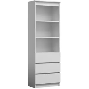 Офисный шкаф-стеллаж Top e Shop RS-60 OLIMP BIEL, 3 полки, ЛДСП, 600×350×1800 мм, белый