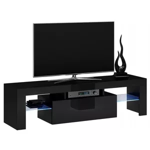 Topeshop RTV DEKO140 CZERŃ POŁ TV statīvs un izklaides centrs 3 plaukti