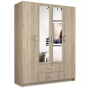 Шкаф Topeshop ROMANA 160 SON 11 полок 4 двери Дуб