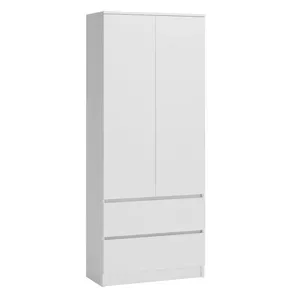 Шкаф Top E Shop SZAFA MALWA B 5 полок 2 распашные двери Белый 900×500×1800 мм